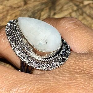 Rainbow Moonstone Ring 7 1/4